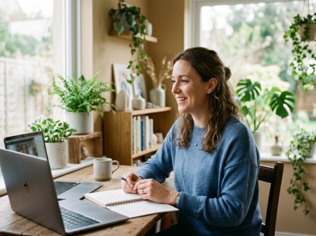 Senior occupational therapist on a telehealth call discussing an NDIS decision review